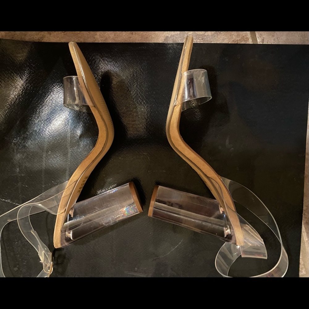 Steve Madden Transparent And Tan Block Heels - image 8